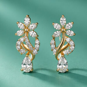 Elegance Gold & Diamond Hoop Earrings