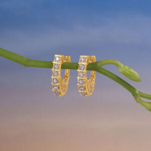 Linear Glow Diamond Hoop Earrings