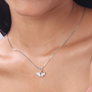 Elegant Curve Silver Pendant