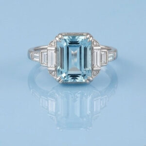 Crimson Arc Diamond Ring