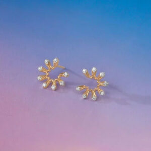 Radiant Sunburst Diamond Earrings