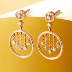 Glam Curve Diamond Hoop Earrings