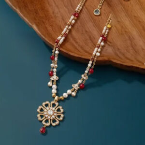 Floral Gold Diamond Mangalsutra