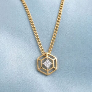 Halo Drift Diamond Necklace